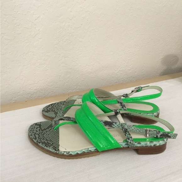Matthew Williamson Green Embossed Sandals size 38 - Picture 3 of 9